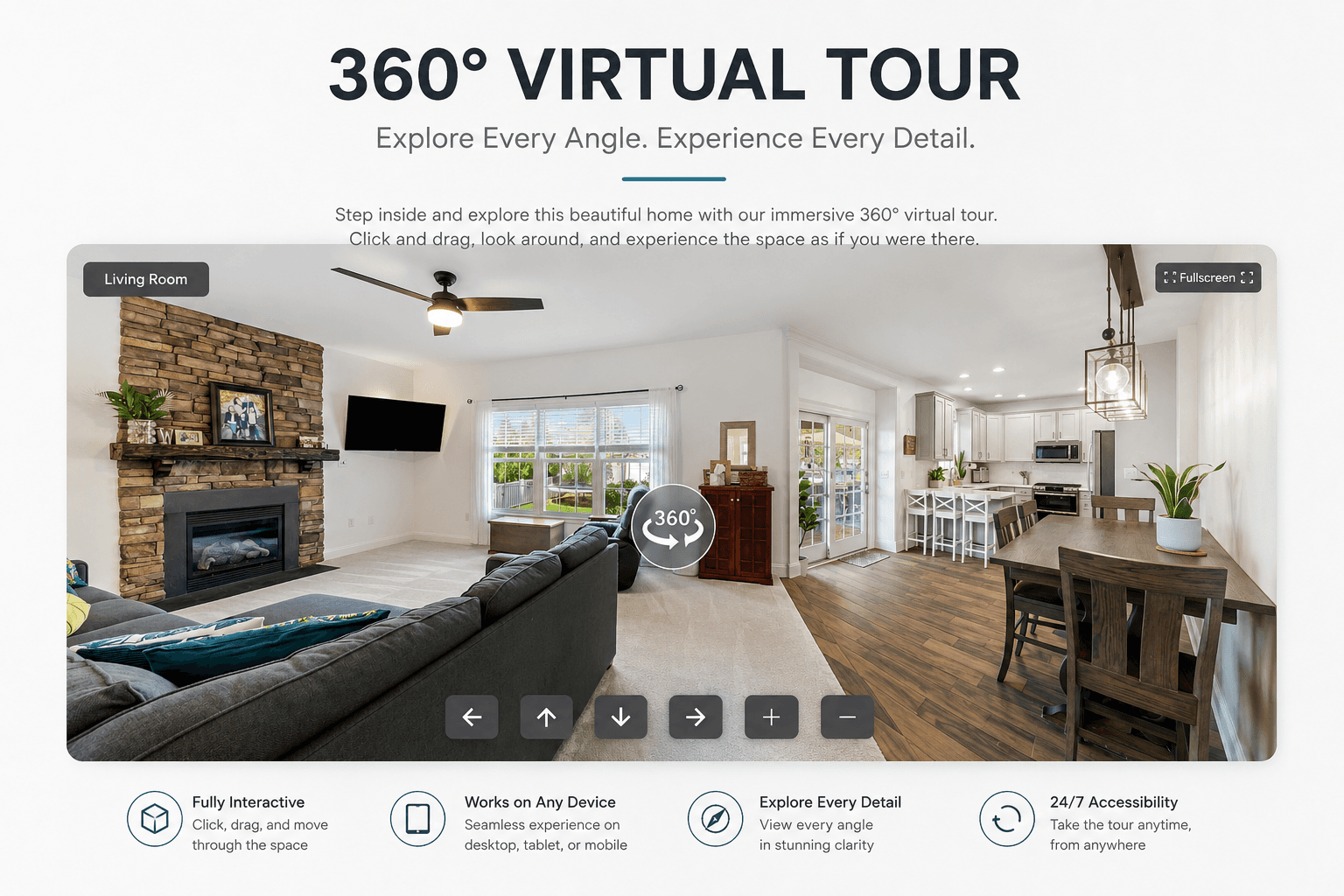 360 virtual tour - buyers walk it themselves.