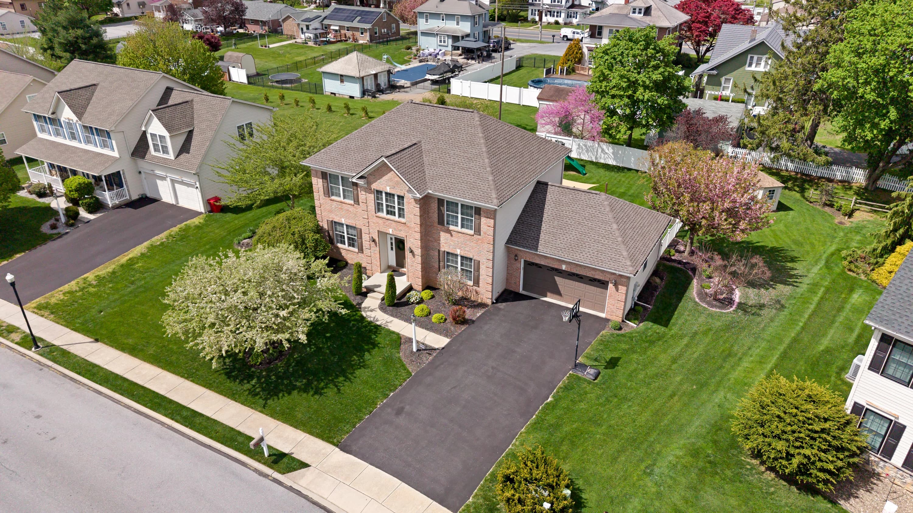 Drone aerial of neighborhood