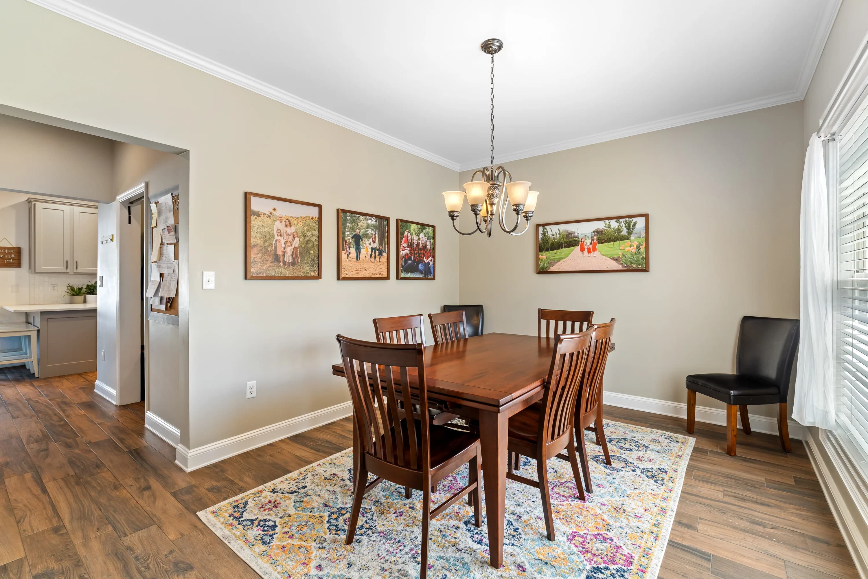 Dining room with natural light