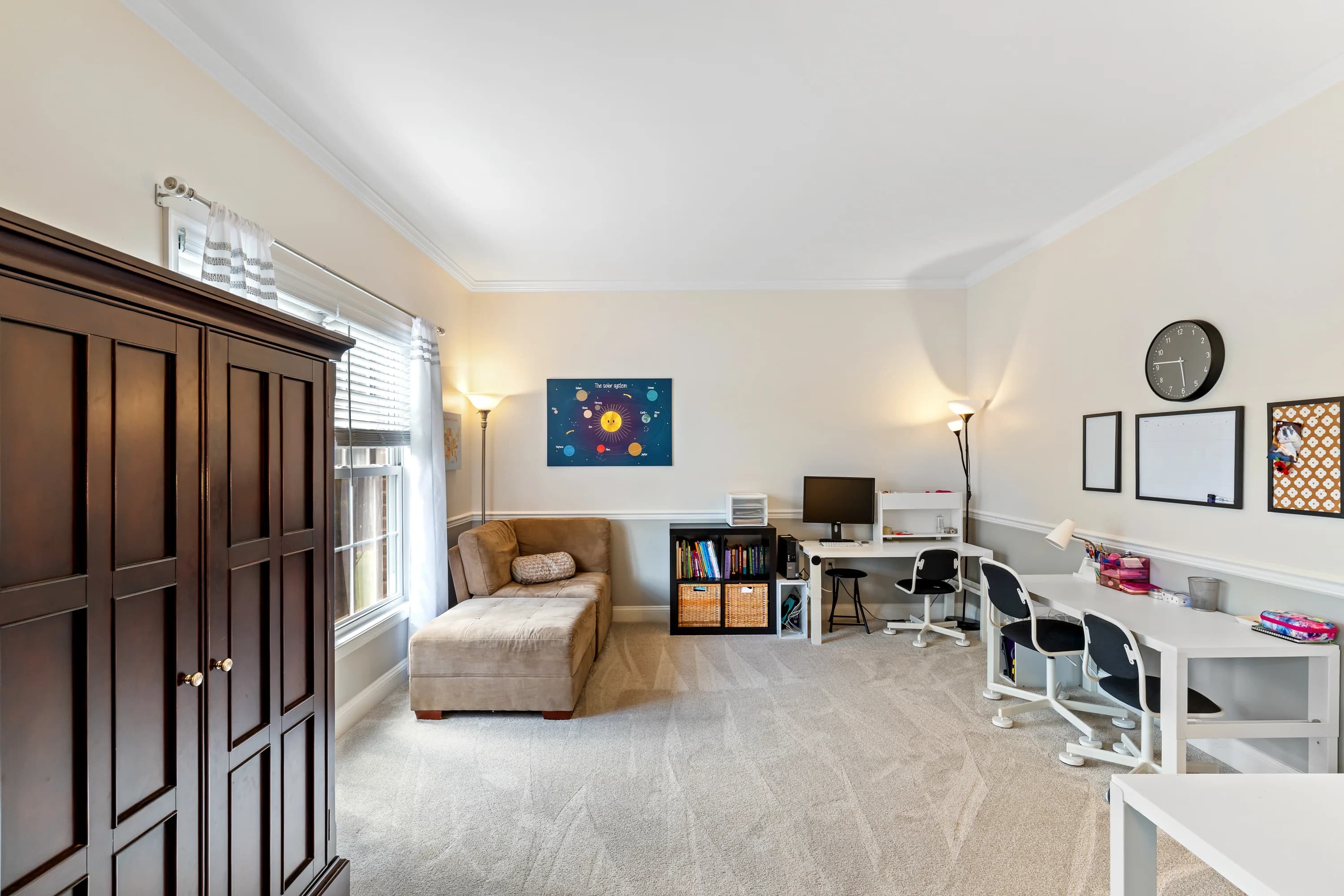 Bright wide-angle living room